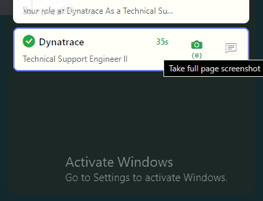 Camera button in extension